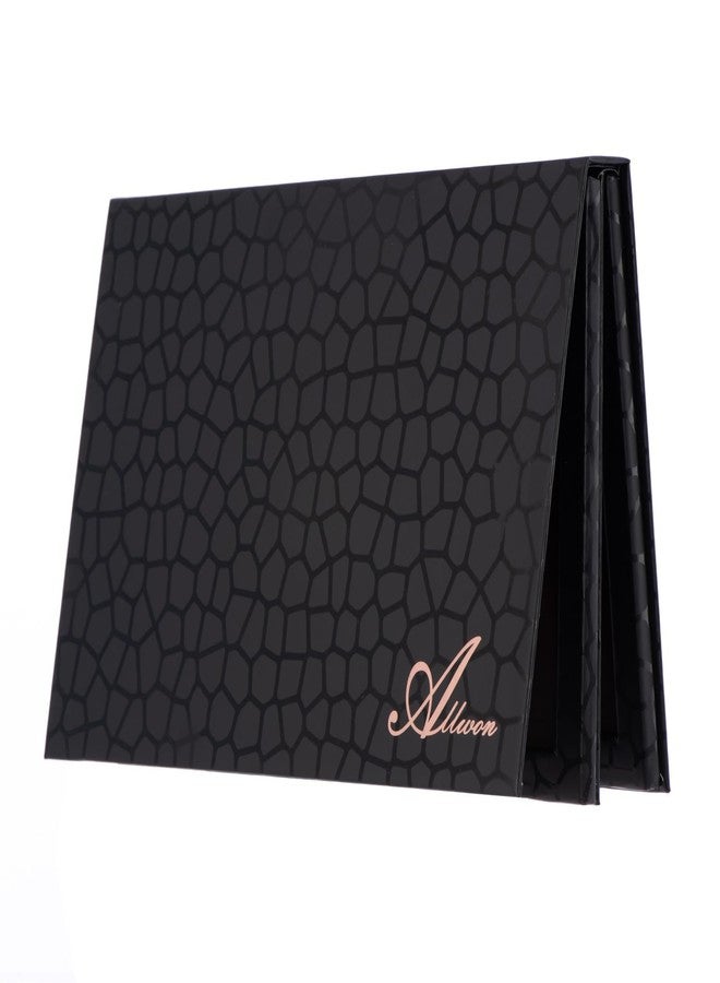 Allwon 2-Layer Book Shaped Magnetic Palette Large Empty Makeup Palette Storage Box for Eyeshadow Lipstick Blush Powder (Black) - Image 1